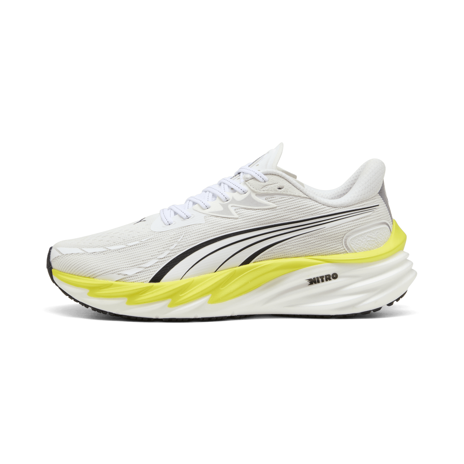 PUMA Velocity Nitro 4 – Puma White Lux Lime — 2
