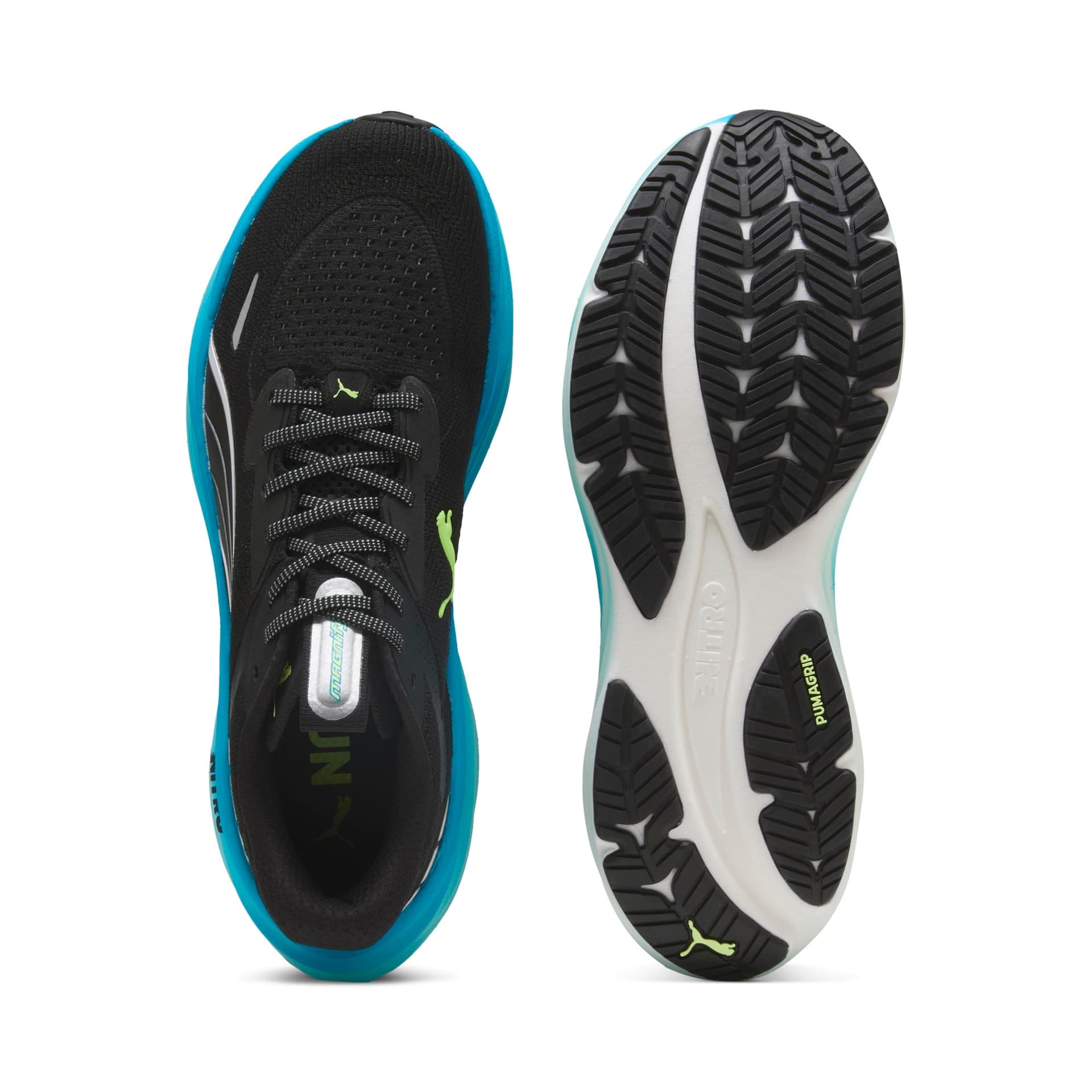 PUMA Magnify Nitro 3 – Mint Melt Puma Black Speed Blue Fizzy Light Cool Mid Gray — 6