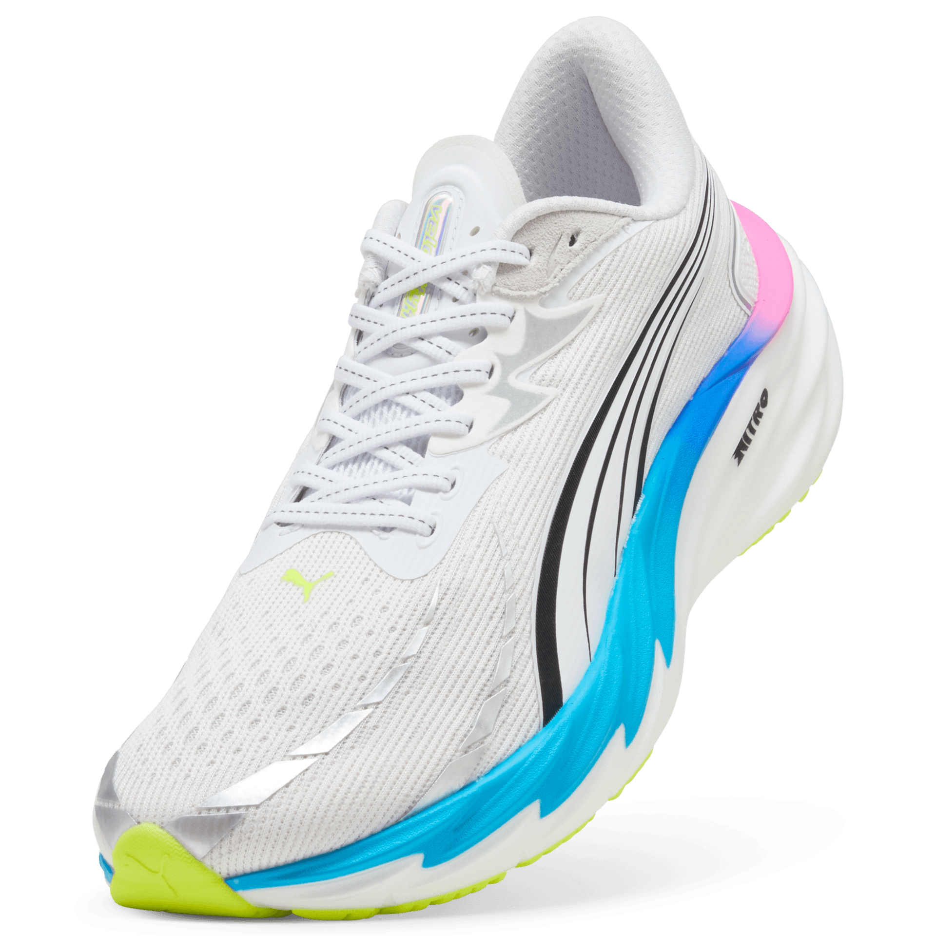 PUMA Velocity Nitro 4 – Puma White Ultra Blue Poison Pink — 4