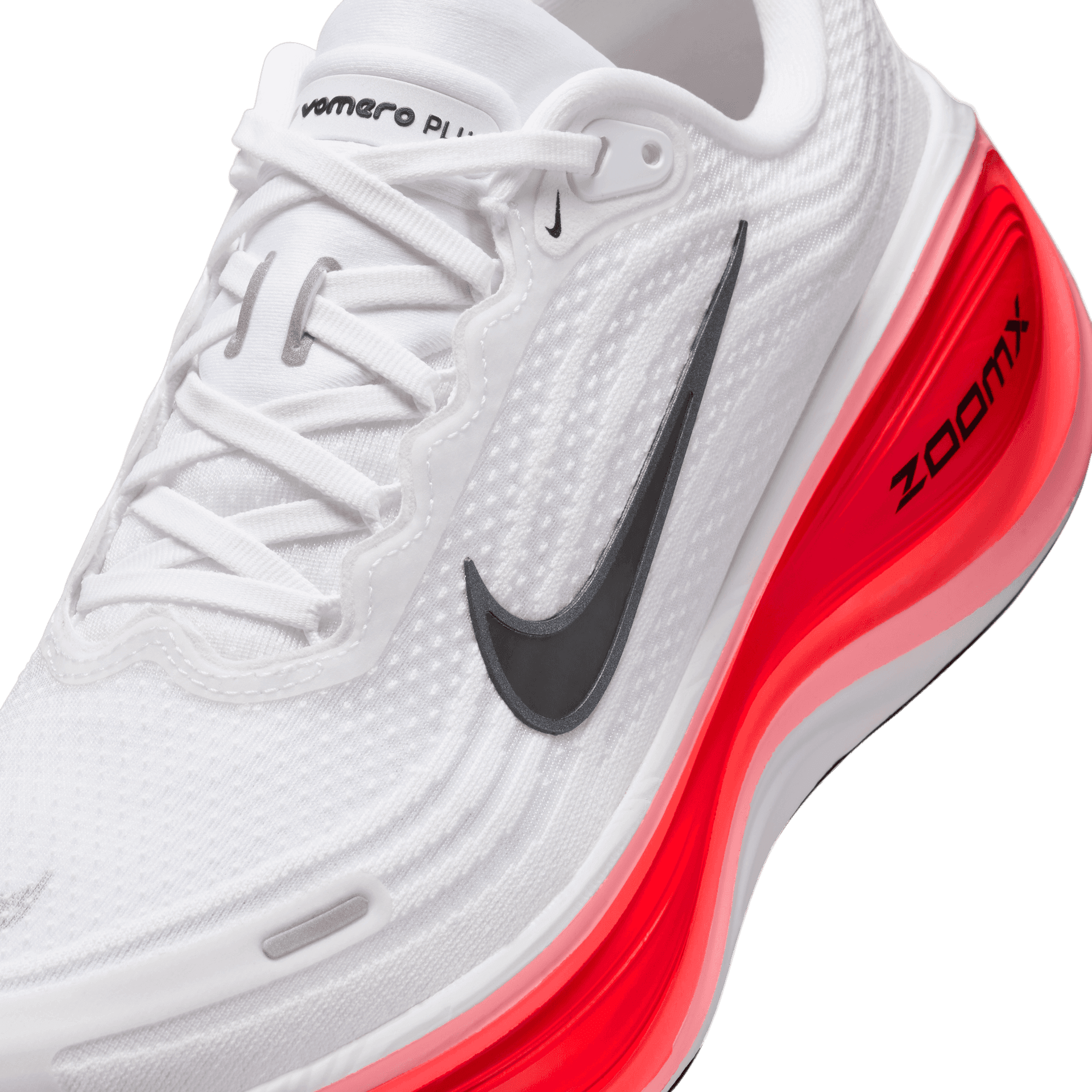 Nike Vomero Plus – White Black Bright Crimson — 8