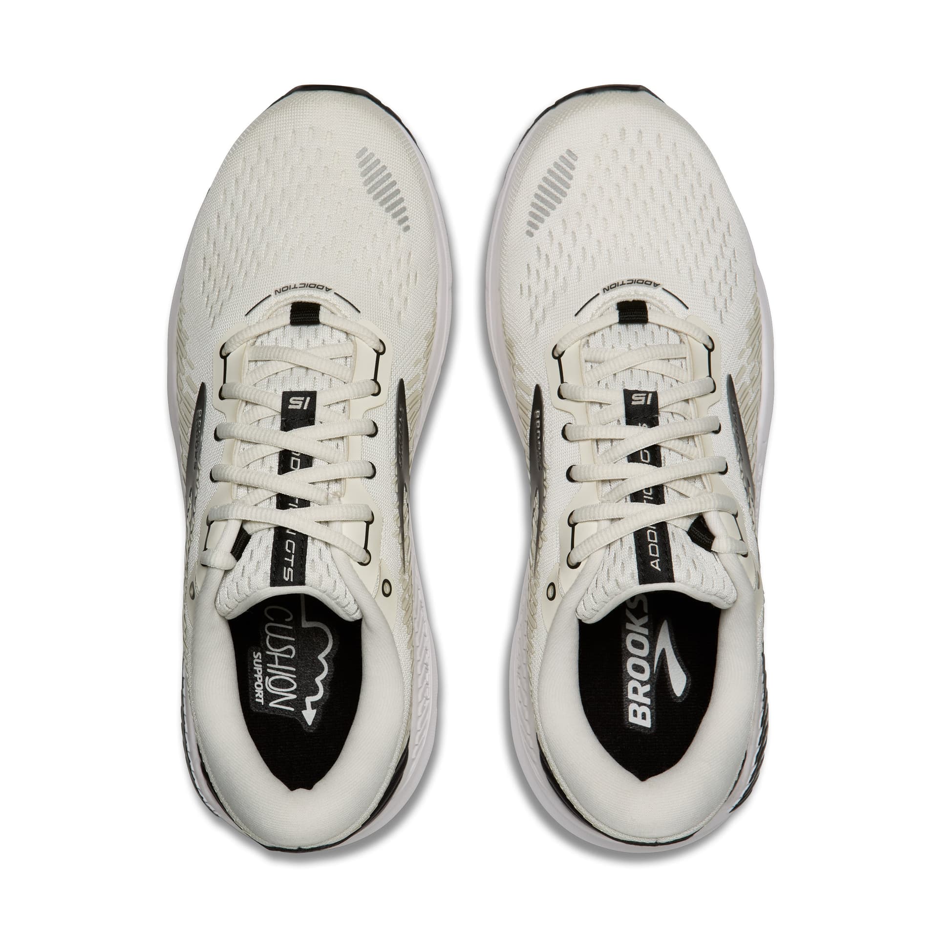 Brooks Addiction GTS 15 – Vaporous Grey Black White — 4