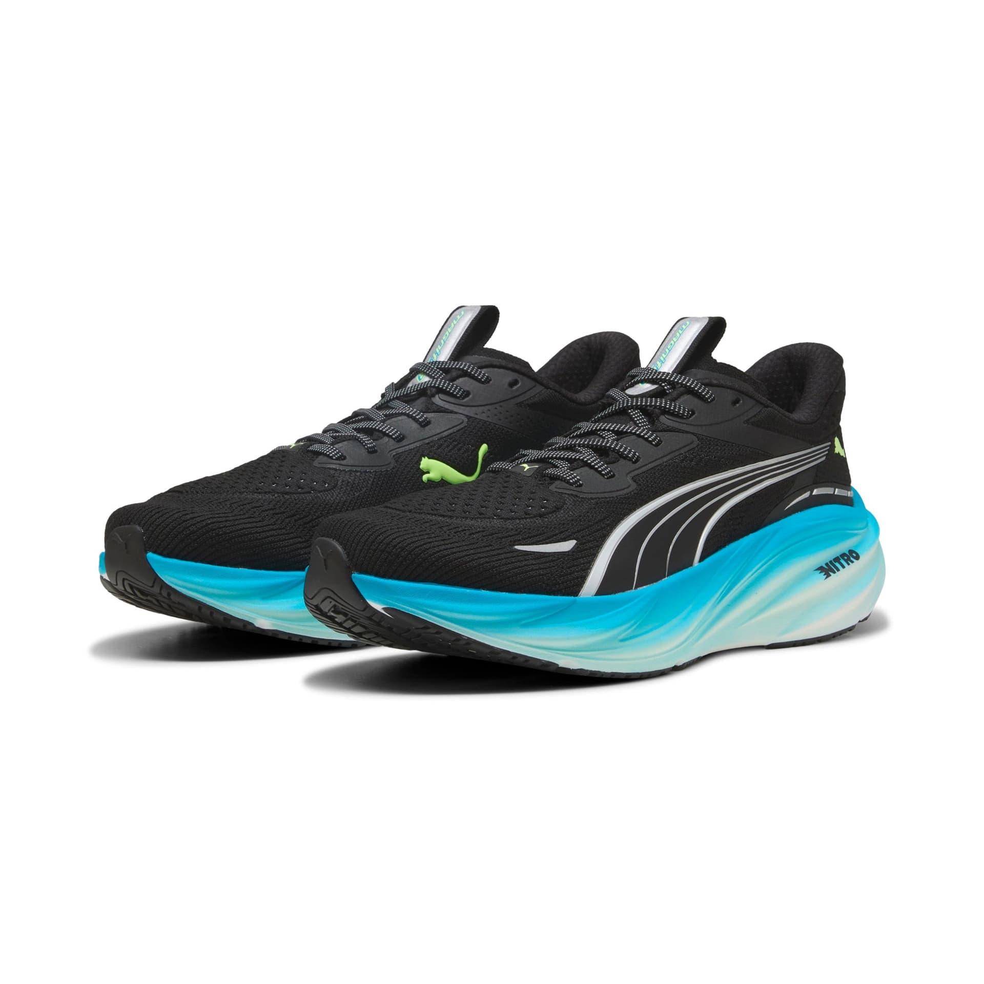 PUMA Magnify Nitro 3 – Mint Melt Puma Black Speed Blue Fizzy Light Cool Mid Gray — 3