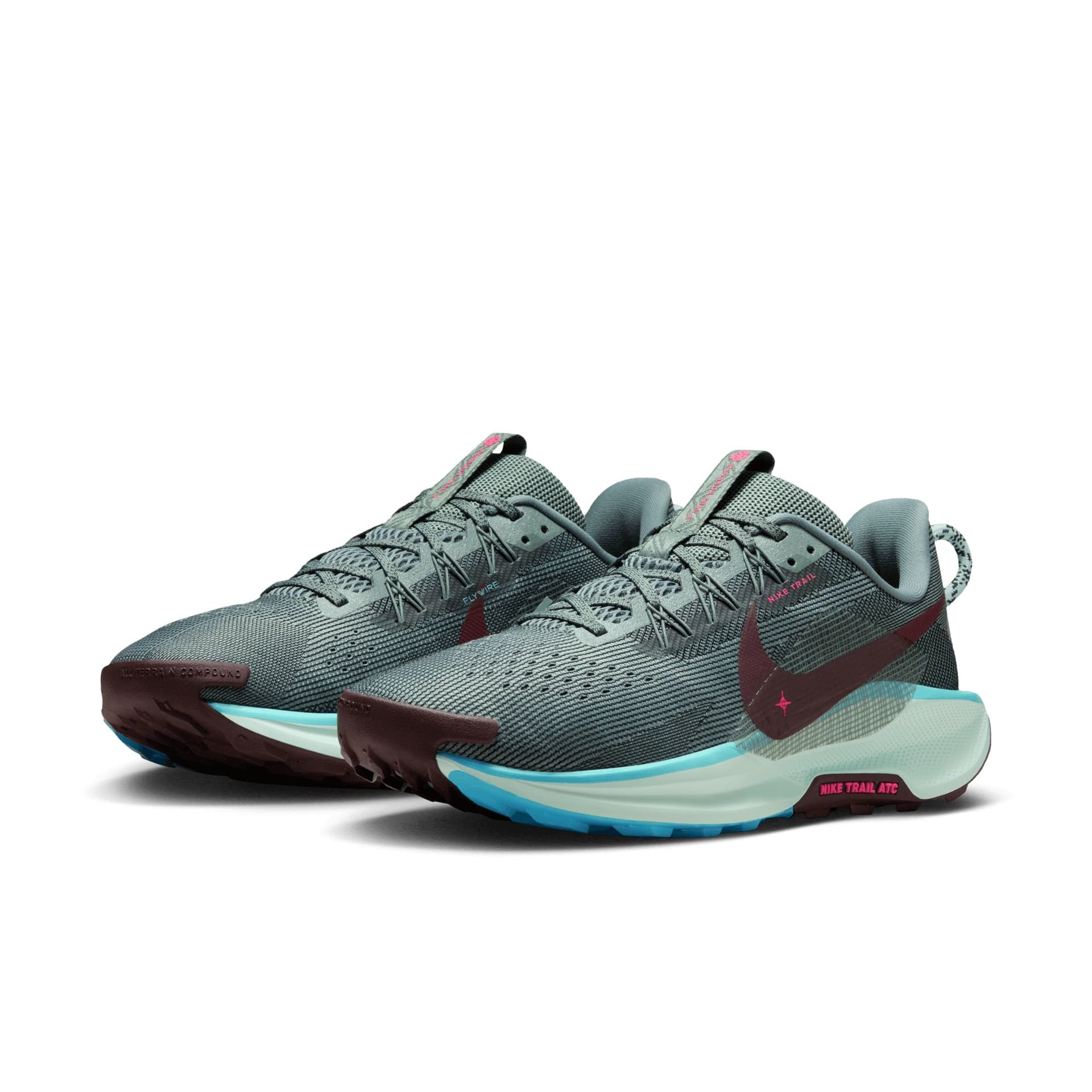 Nike Pegasus Trail 5 – Clay Green Burgundy Crush Bleached Turq — 3