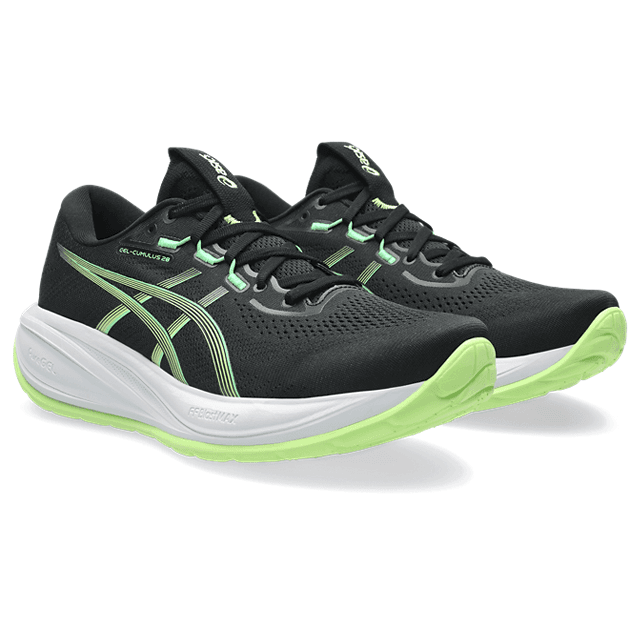 ASICS Gel-Cumulus 28 – Black Illuminate Green — 2