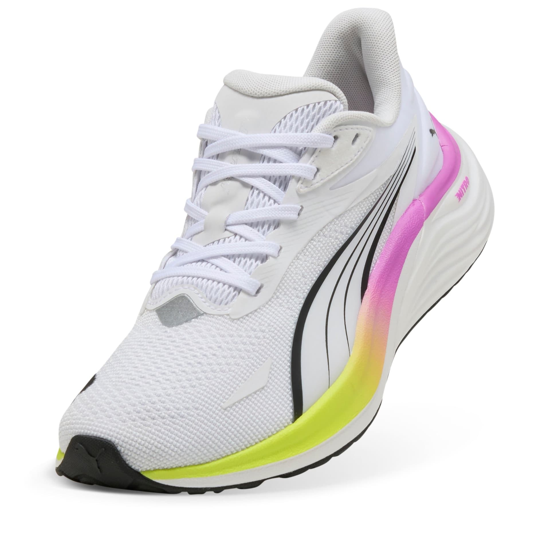 PUMA Electrify Nitro 4 – Puma White Yellow Alert Pure Magenta — 4
