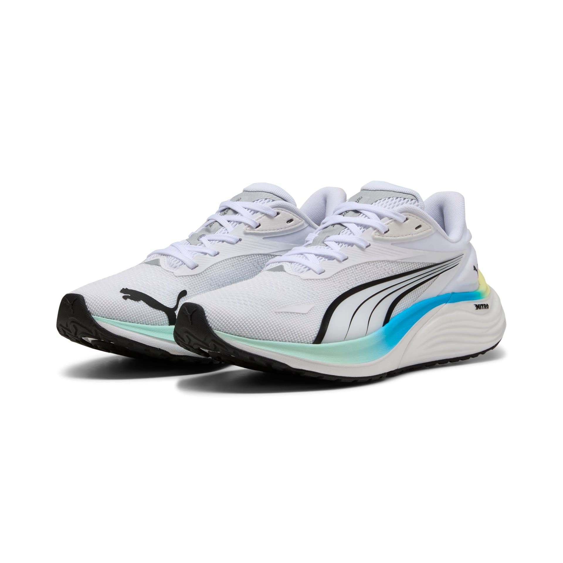 PUMA Electrify Nitro 4 – Puma White Mint Melt Speed Blue — 3