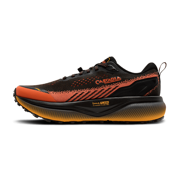 Brooks Cascadia 20 – Black Tigerlily Orange — 4