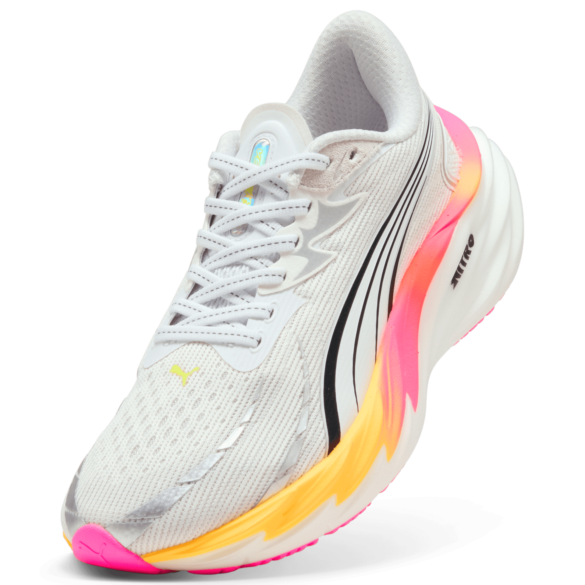 PUMA Velocity Nitro 4 – Puma White Glowing Red Poison Pink — 4