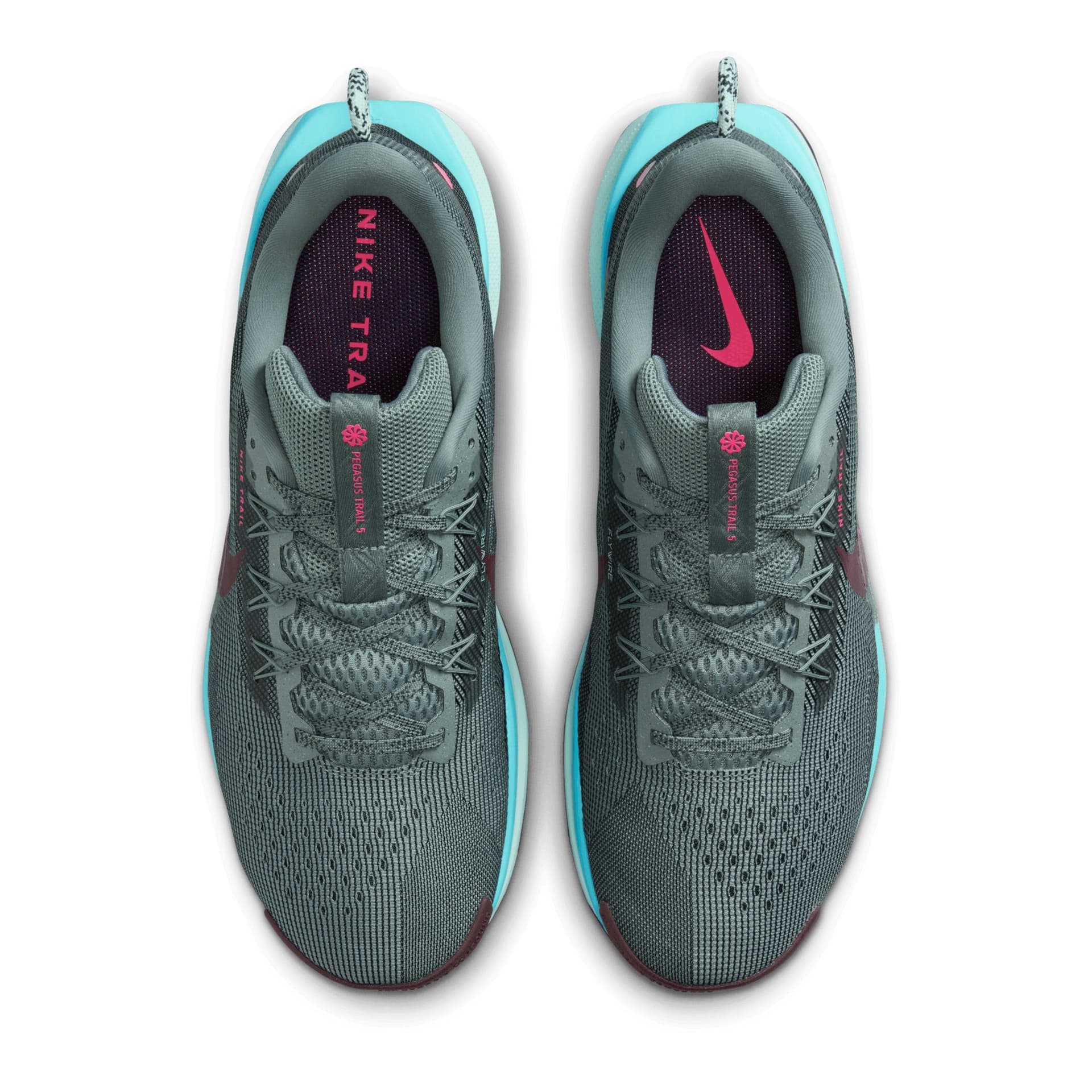 Nike Pegasus Trail 5 – Clay Green Burgundy Crush Bleached Turq — 5