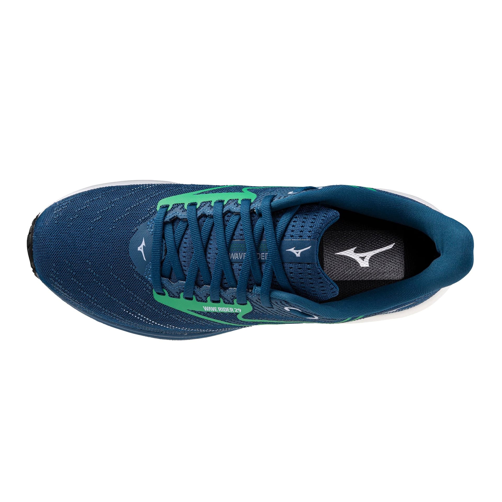 Mizuno Wave Rider 29 – Sailor Blue Goblin Green — 4