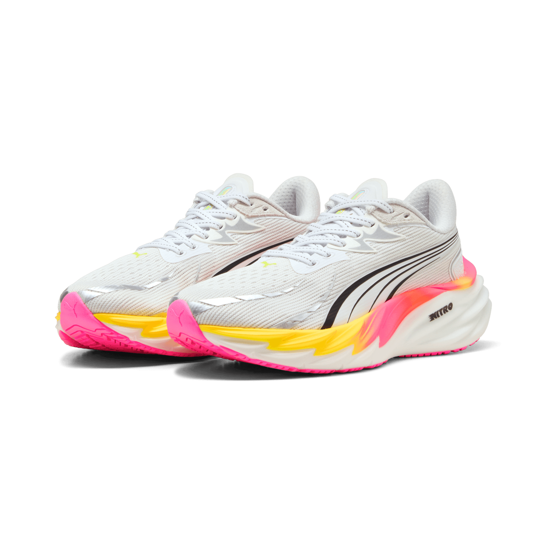 PUMA Velocity Nitro 4 – Puma White Glowing Red Poison Pink — 3