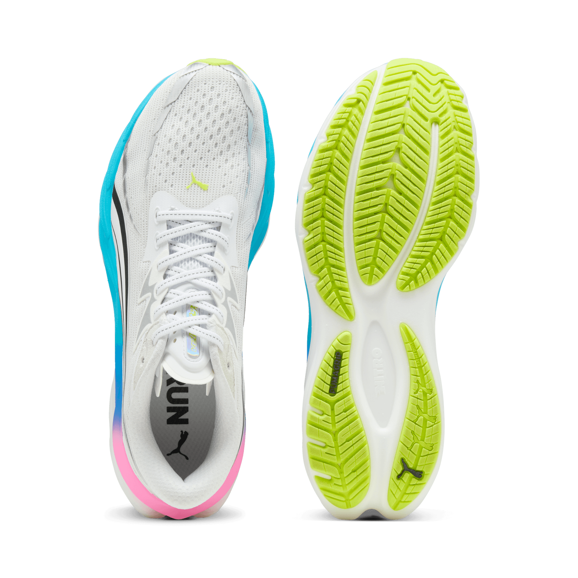 PUMA Velocity Nitro 4 – Puma White Ultra Blue Poison Pink — 6