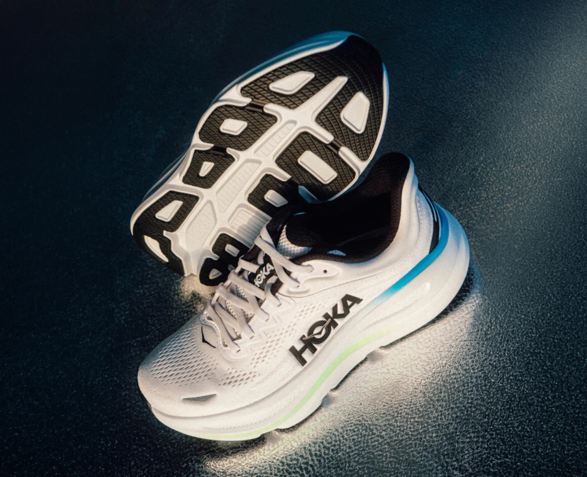 HOKA Bondi 9 – River Rock Grey / Alabaster — 2