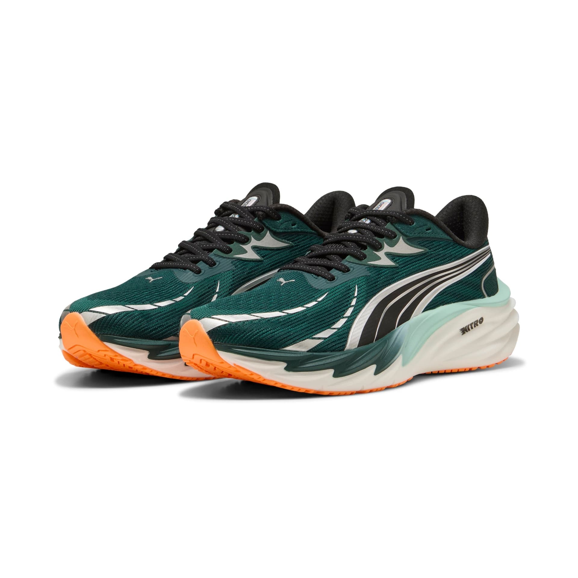 PUMA Velocity Nitro 4 – Green Terrain Heat Fire — 3