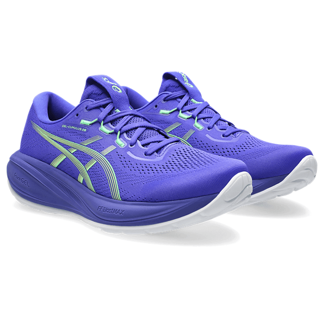 ASICS Gel-Cumulus 28 – Cobalt Burst Illuminate Green — 2