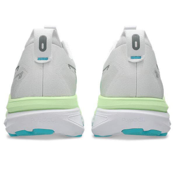ASICS Gel-Kayano 33 – White Energy Aqua — 6