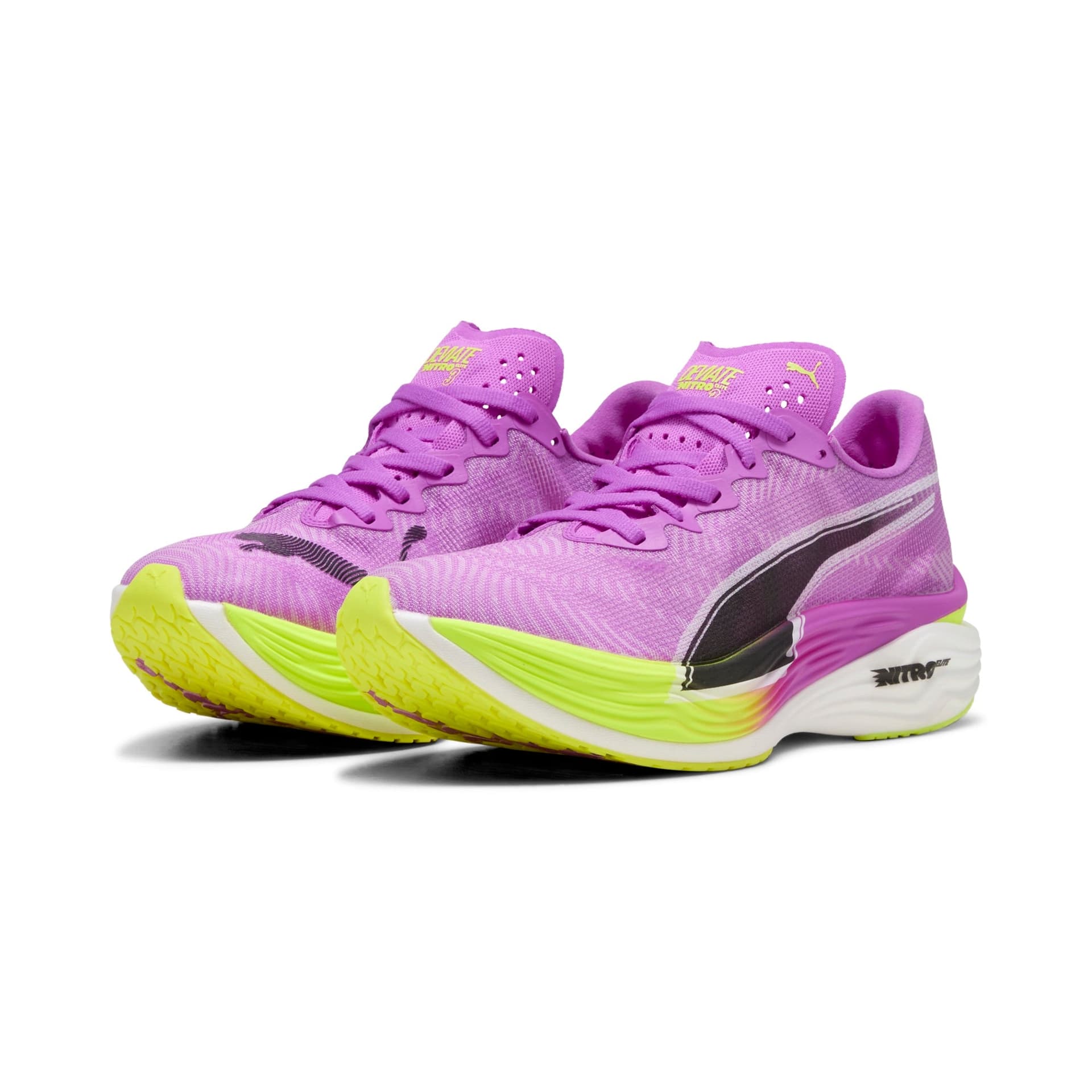 PUMA Deviate Nitro Elite 3 – Pure Magenta Yellow Alert — 3