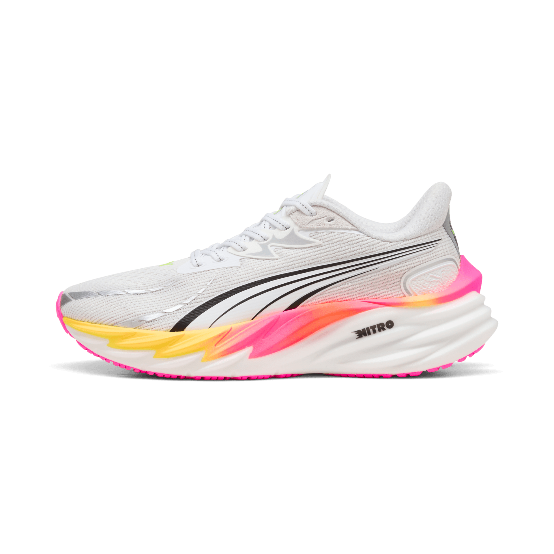 PUMA Velocity Nitro 4 – Puma White Glowing Red Poison Pink — 2