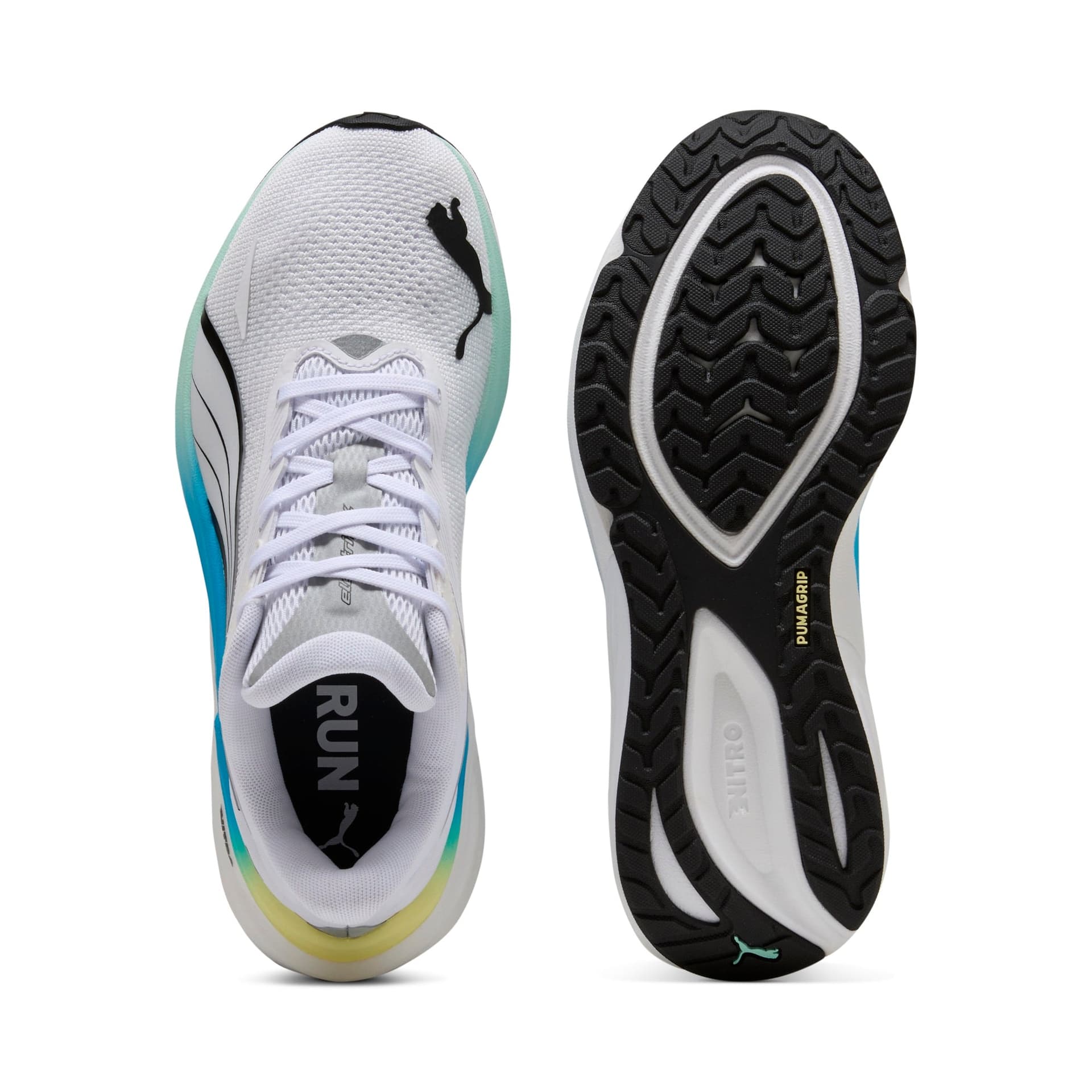 PUMA Electrify Nitro 4 – Puma White Mint Melt Speed Blue — 6