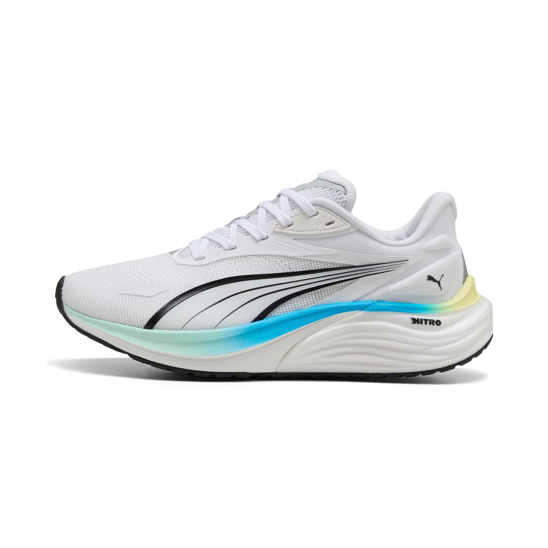 PUMA Electrify Nitro 4 – Puma White Mint Melt Speed Blue — 2