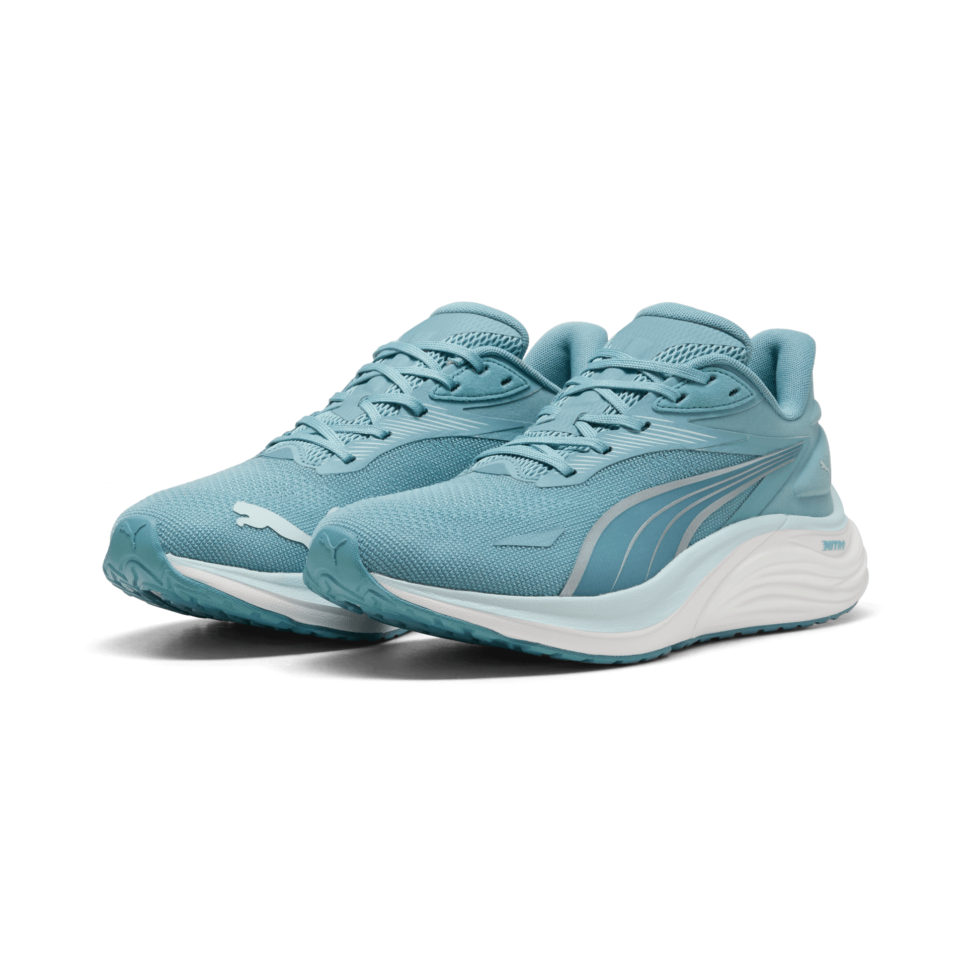 PUMA Electrify Nitro 4 – Baltic Sea Blue Fresh Water Puma Silver — 3