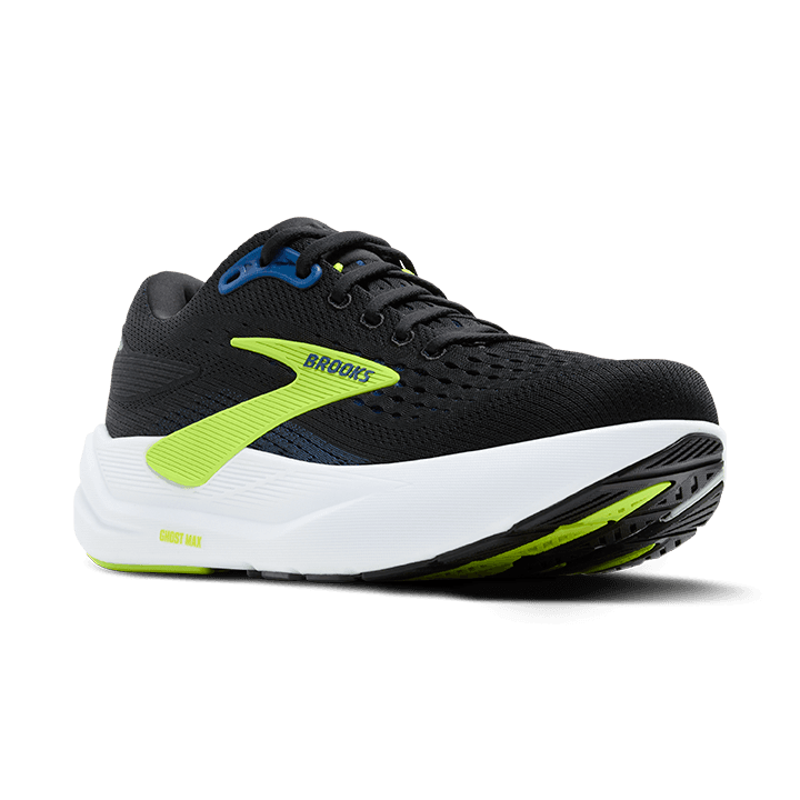 Brooks Ghost Max 3 – Black Navy Acid Lime — 2