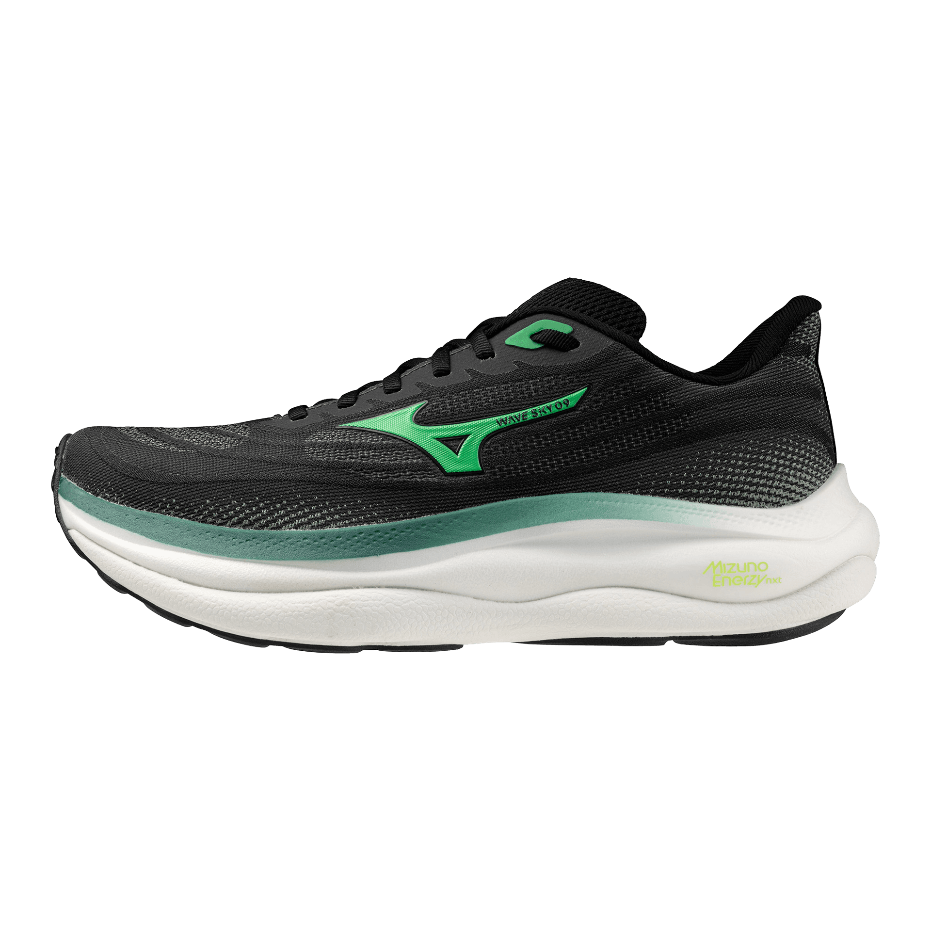 Mizuno Wave Sky 9 – Black Goblin Green — 2
