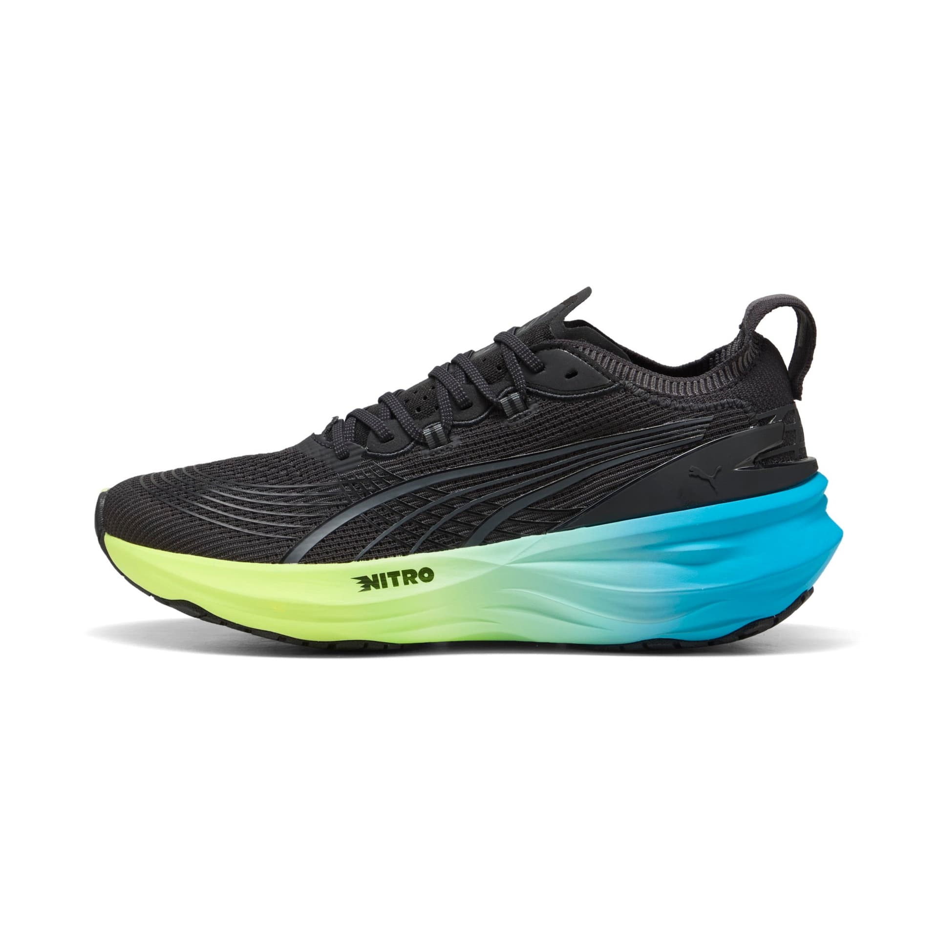 PUMA ForeverRun Nitro 2 – Puma Black Fizzy Light Speed Blue — 2