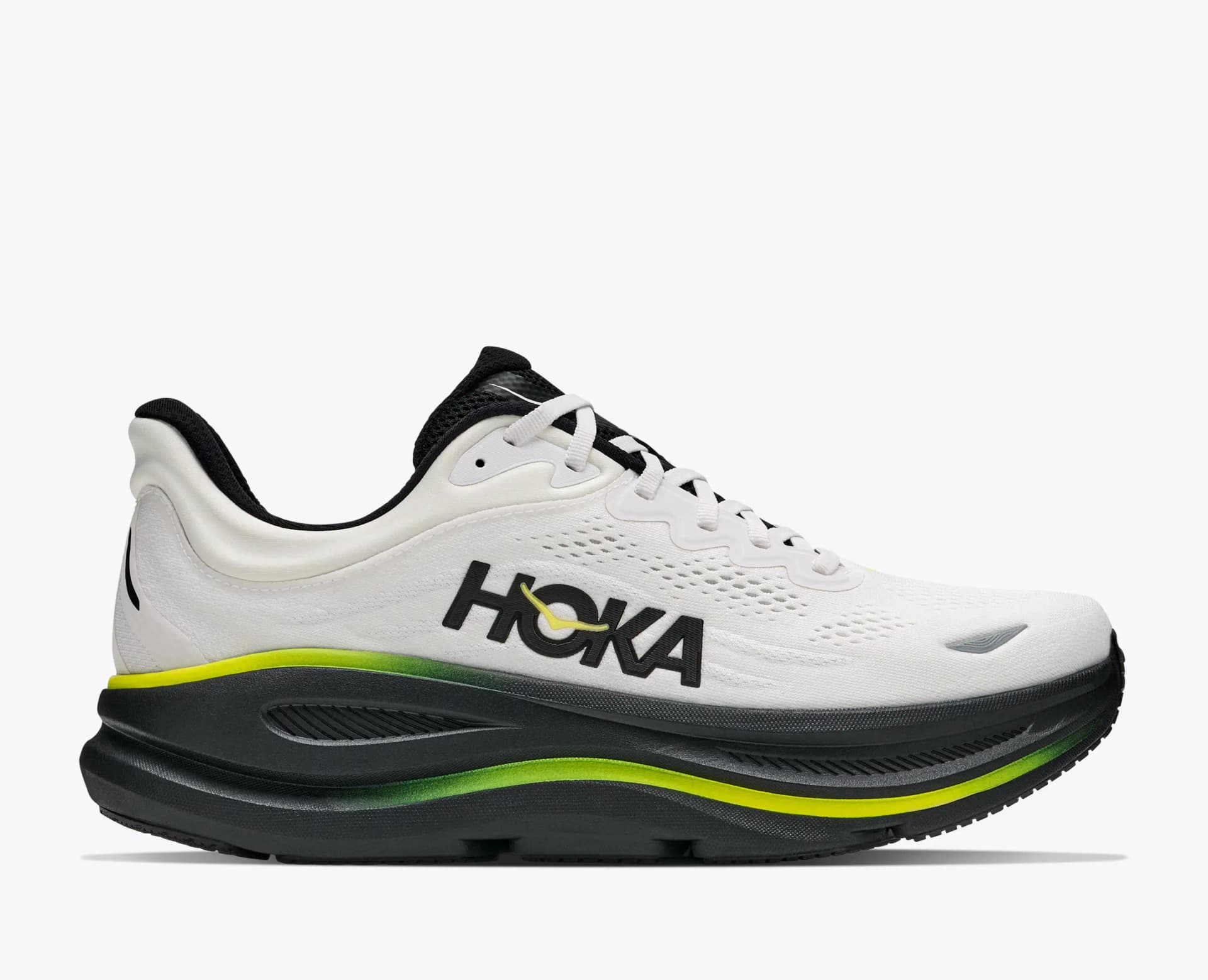 HOKA Bondi 9 – White / Citrus