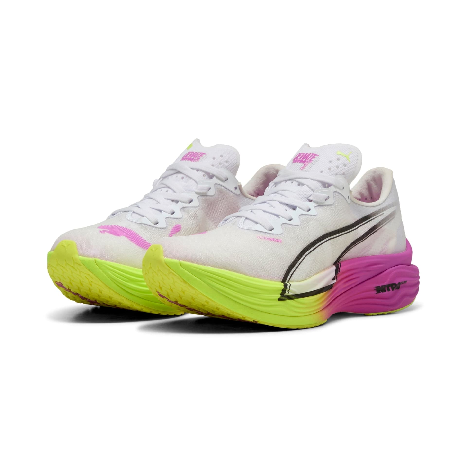 PUMA Deviate Nitro Elite 3 – Puma White Pure Magenta — 3