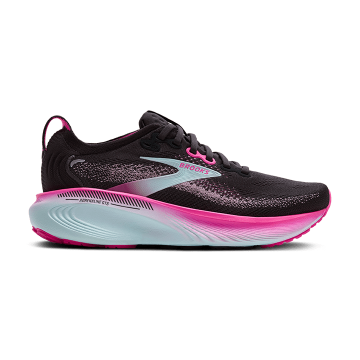 Brooks Adrenaline GTS 25 – Black Cyber Pink Iced Aqua