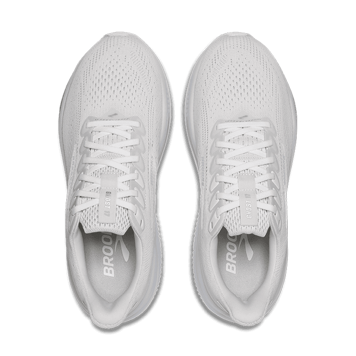 Brooks Ghost 17 – White White Grey — 5