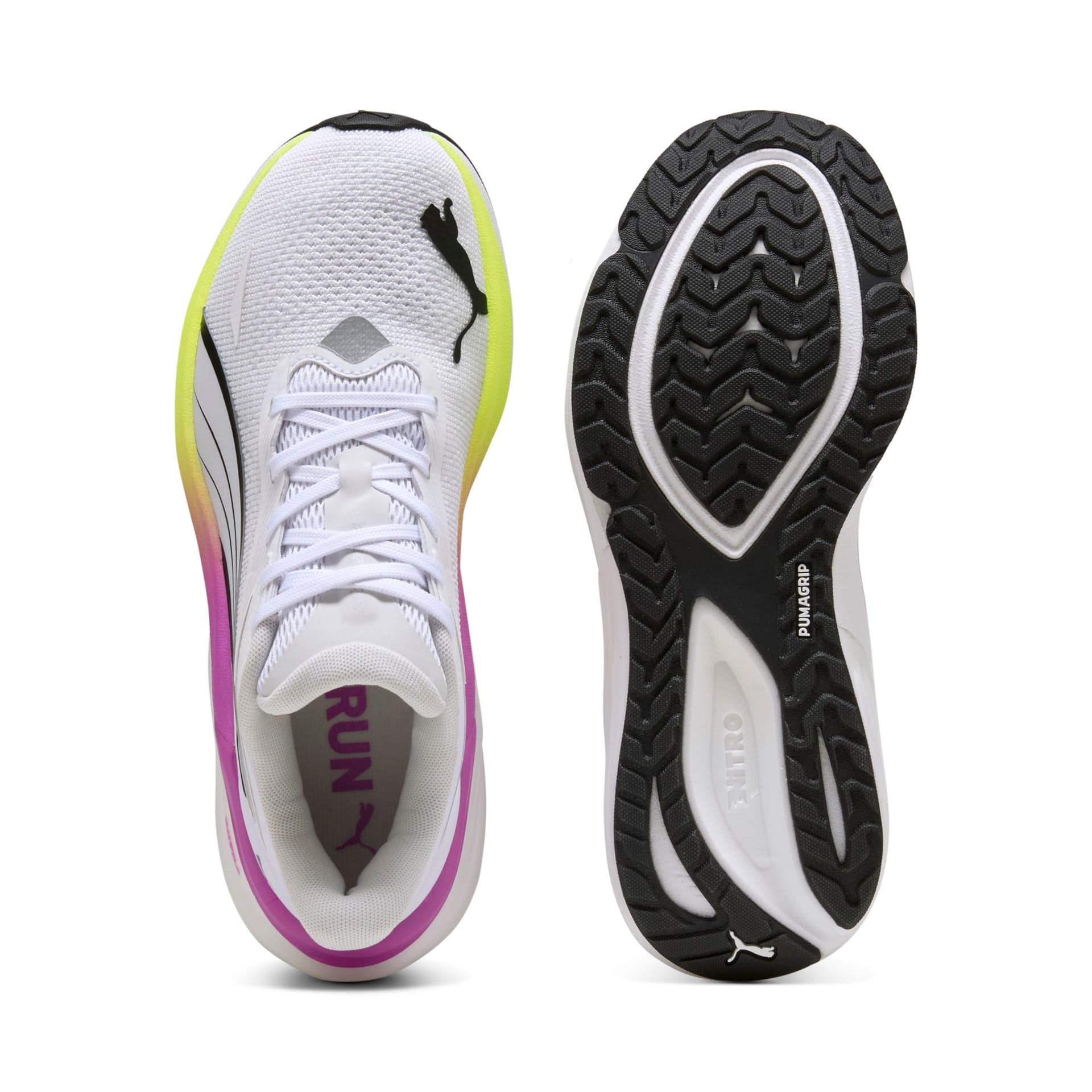PUMA Electrify Nitro 4 – Puma White Yellow Alert Pure Magenta — 6