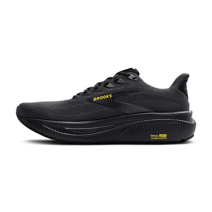 Brooks Ghost 17 – Ebony Black Yellow — 3