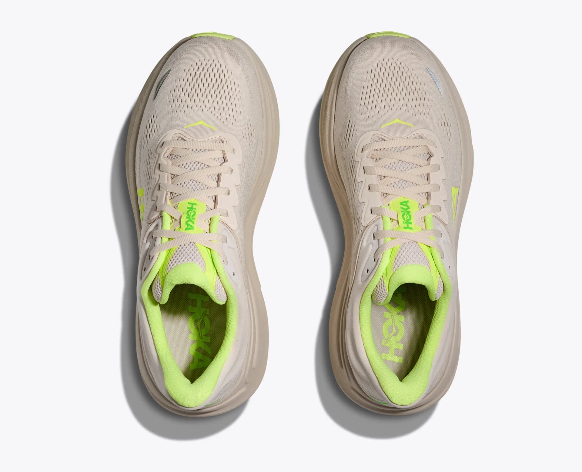 HOKA Bondi 9 – Grout / Neon Yuzu — 2