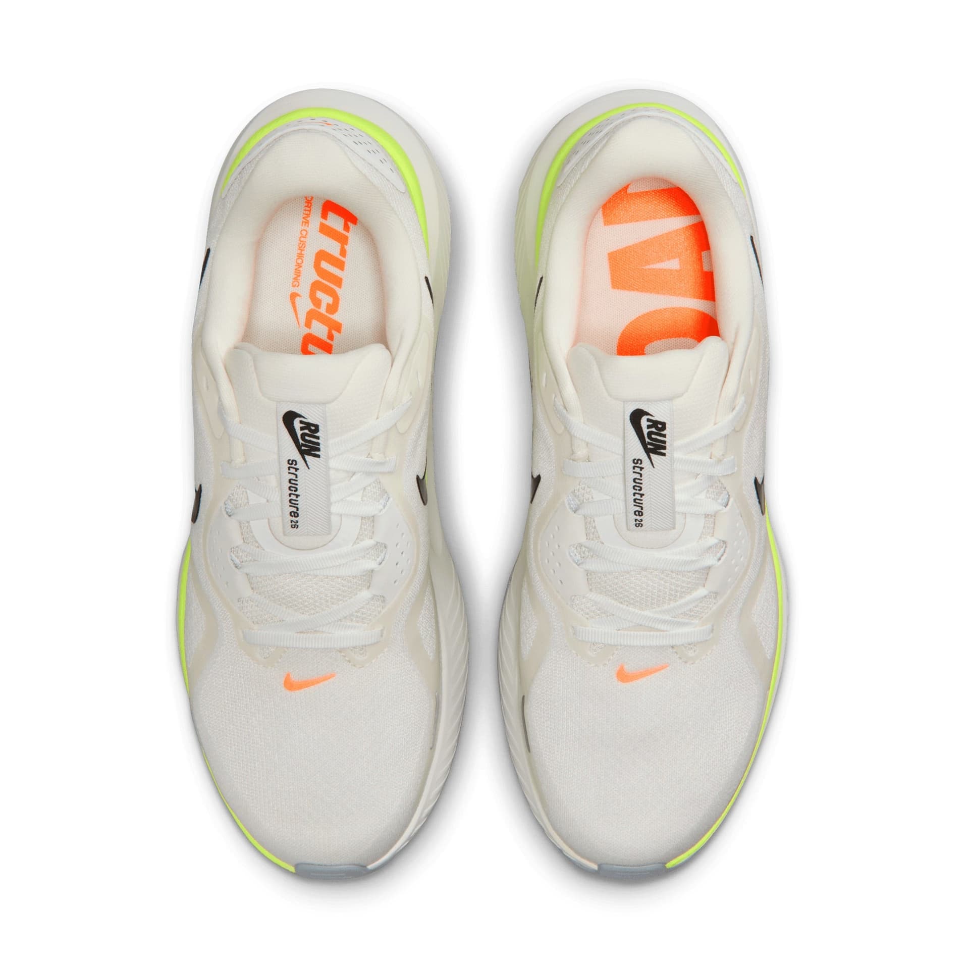Nike Structure 26 – Summit White Black Volt Total Orange — 5