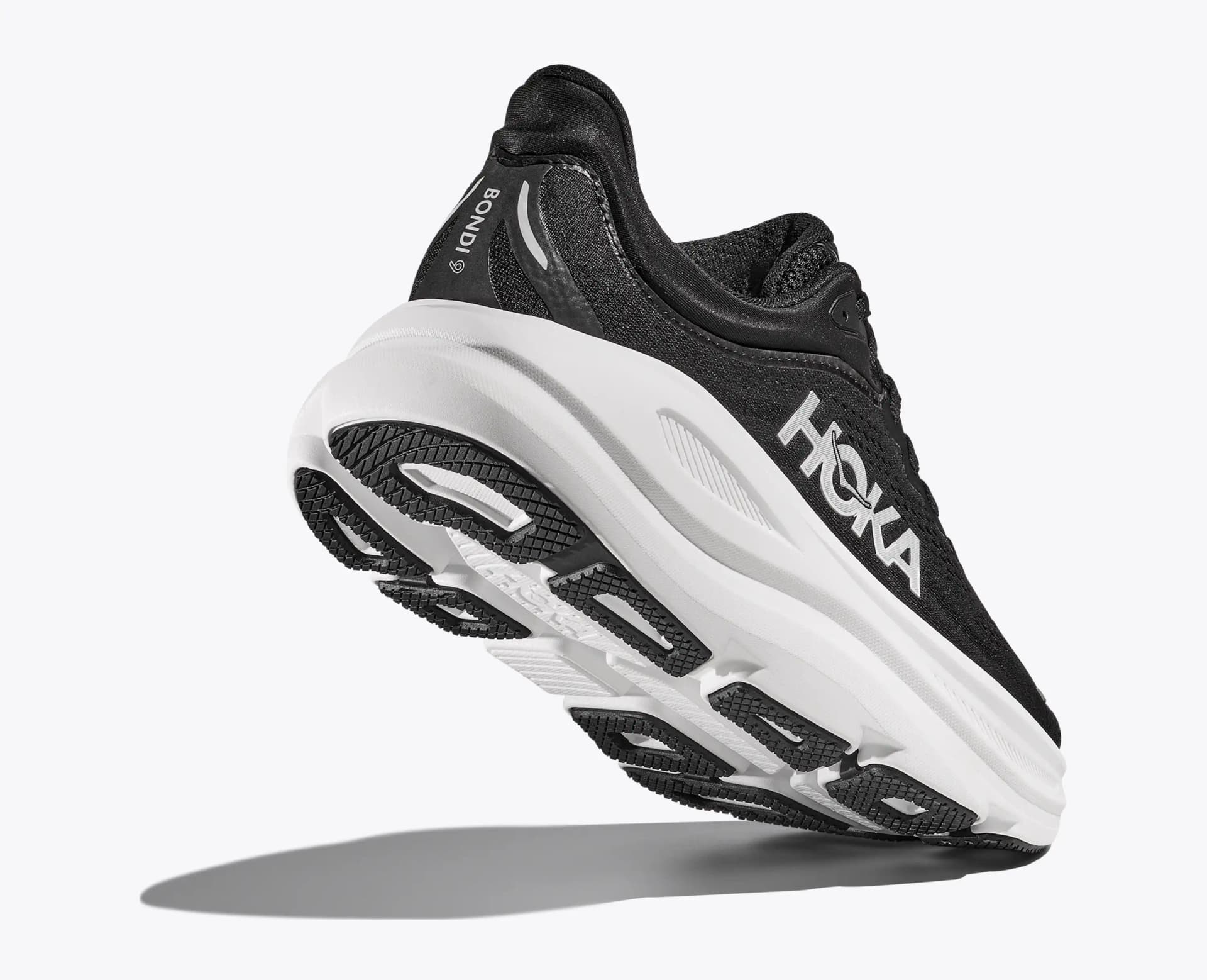 HOKA Bondi 9 – Black / White — 4