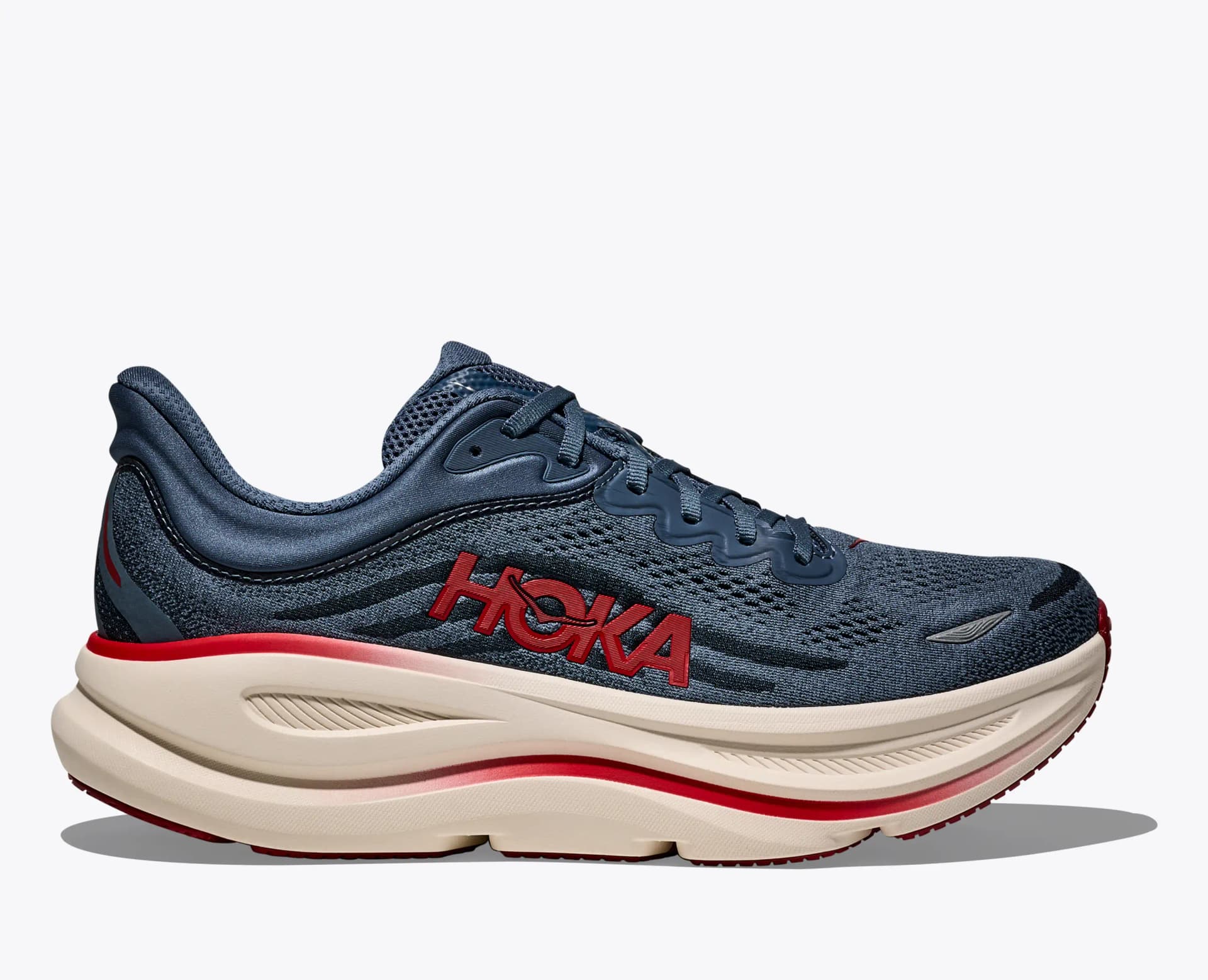 HOKA Bondi 9 – Thunder Cloud / Vermillion