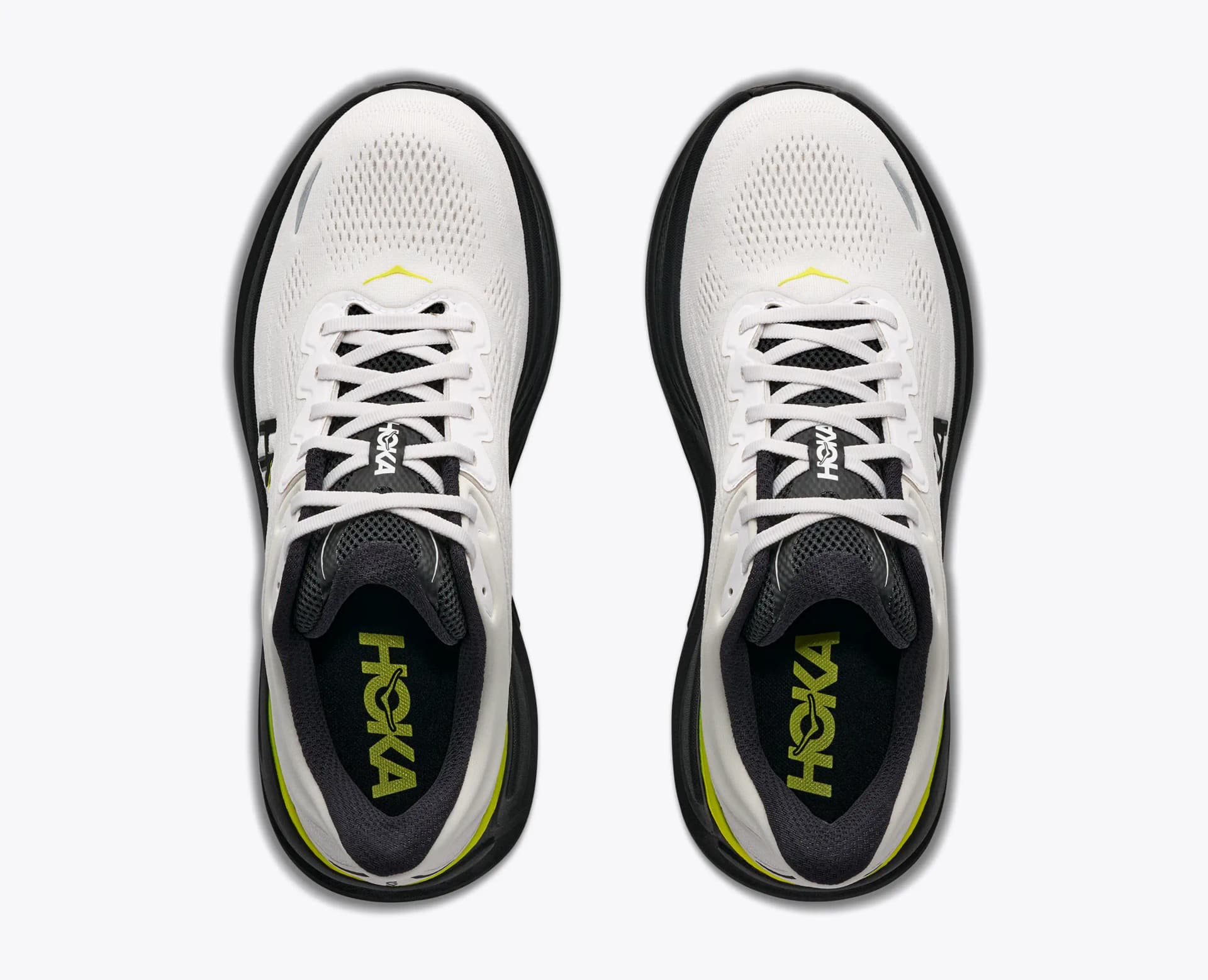 HOKA Bondi 9 – White / Citrus — 2