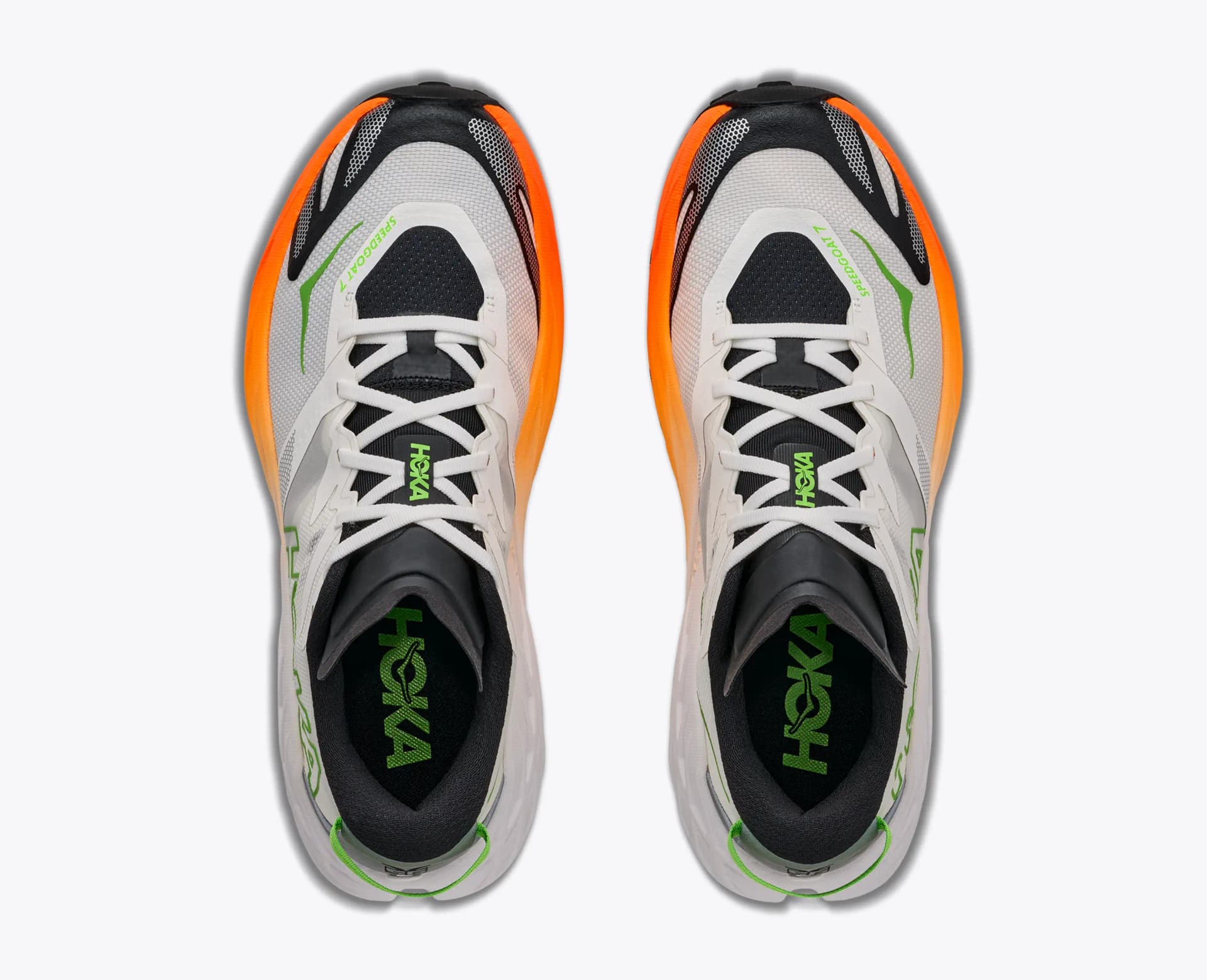HOKA Speedgoat 7 – Frost / Neon Tangerine — 2