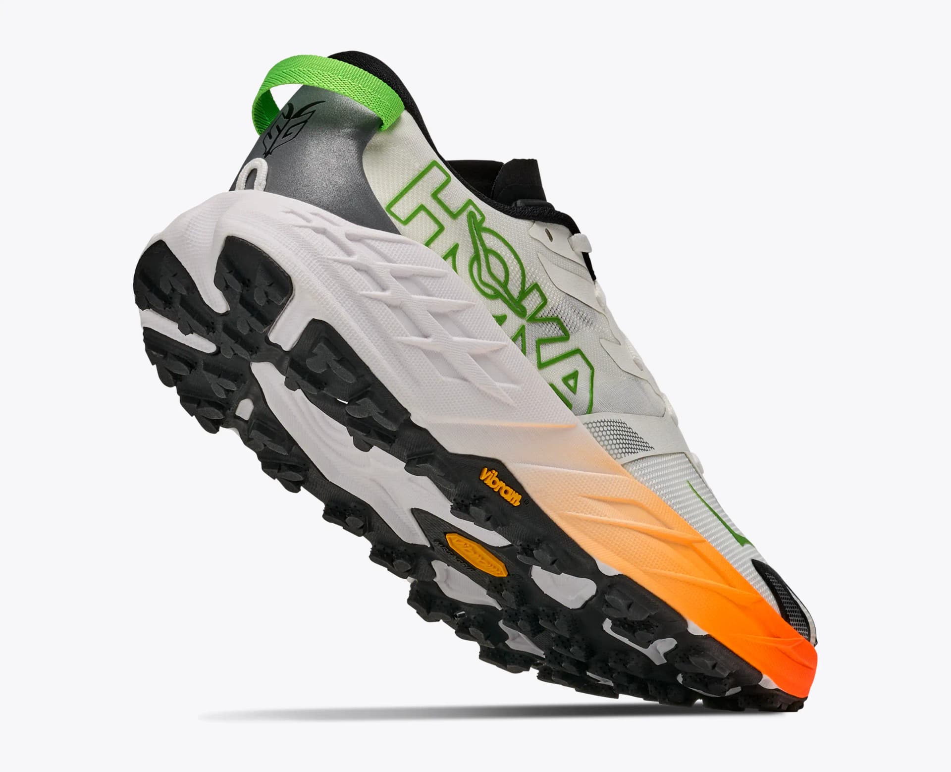 HOKA Speedgoat 7 – Frost / Neon Tangerine — 4