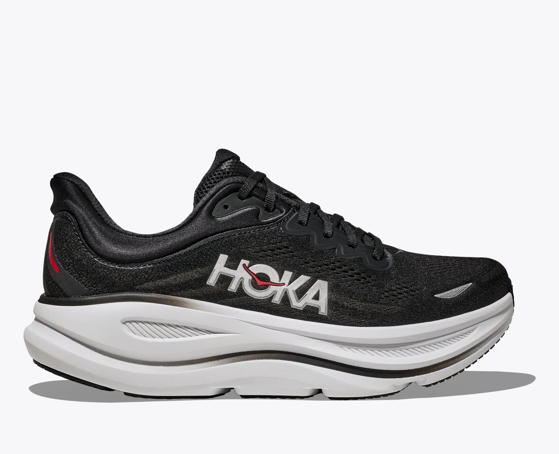 HOKA Bondi 9 – Black / Vermillion