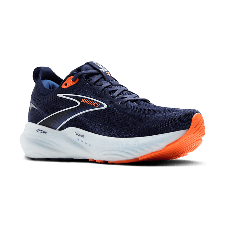 Brooks Glycerin 22 – Peacoat Blue Ribbon Orange — 2