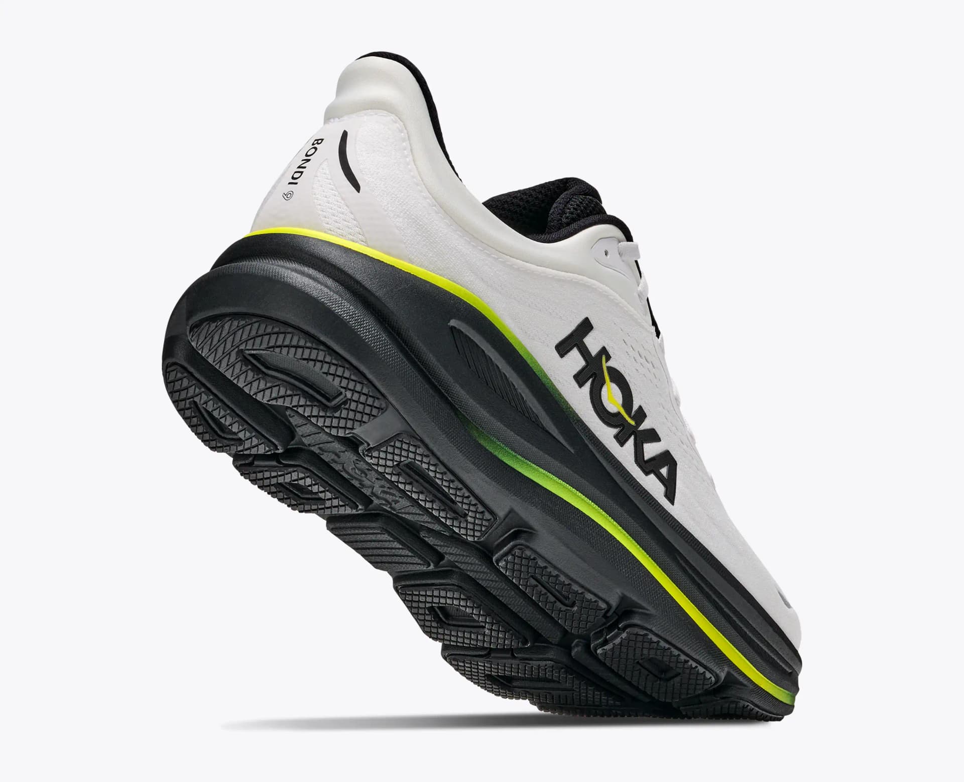 HOKA Bondi 9 – White / Citrus — 4