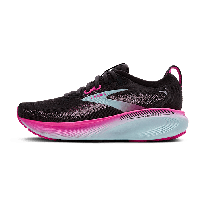 Brooks Adrenaline GTS 25 – Black Cyber Pink Iced Aqua — 3