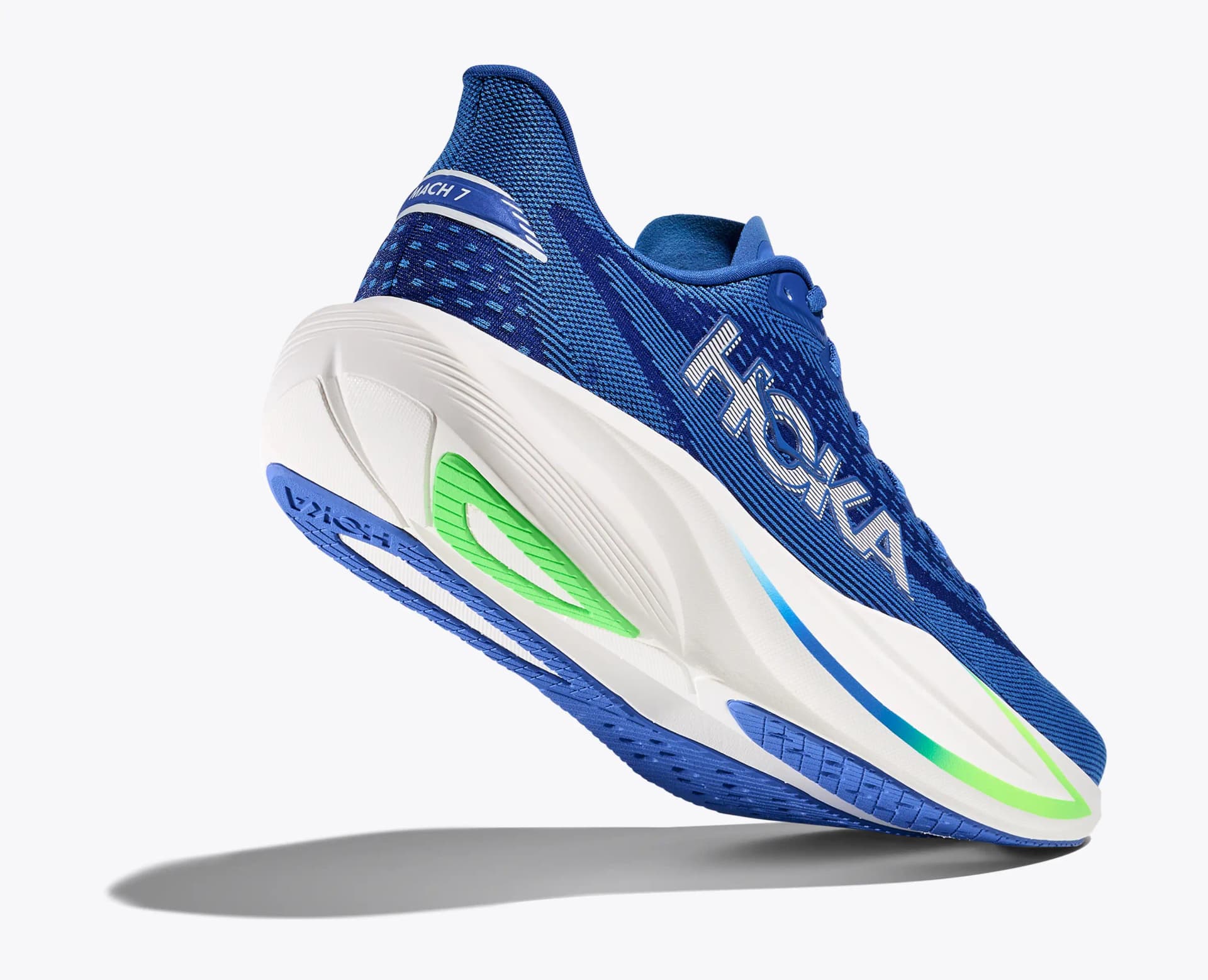 HOKA Mach 7 – Cobalt Blue / Neon Green — 4