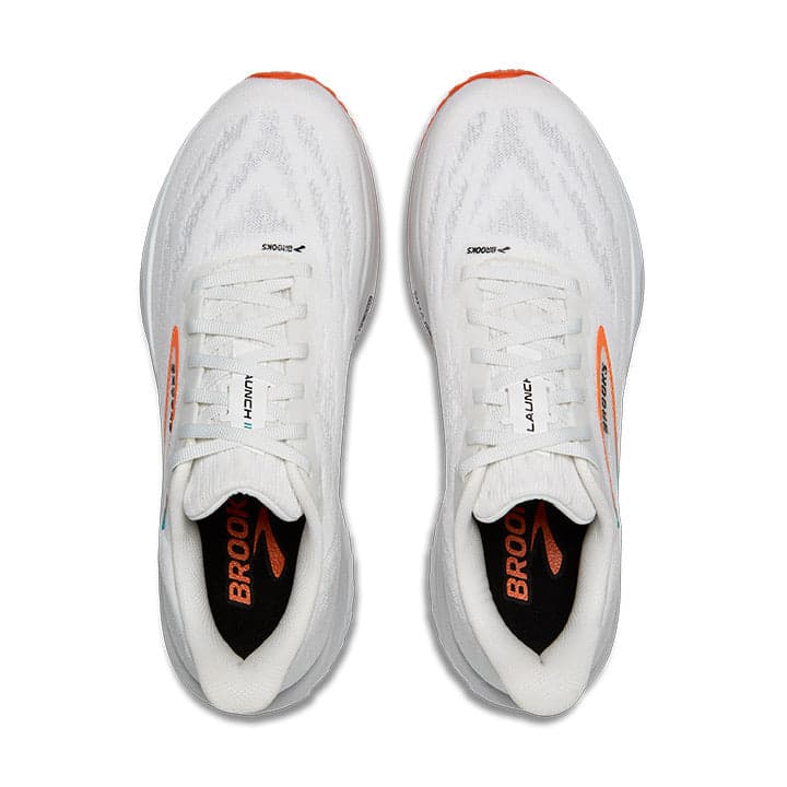 Brooks Launch 11 – White Oyster Orange — 5