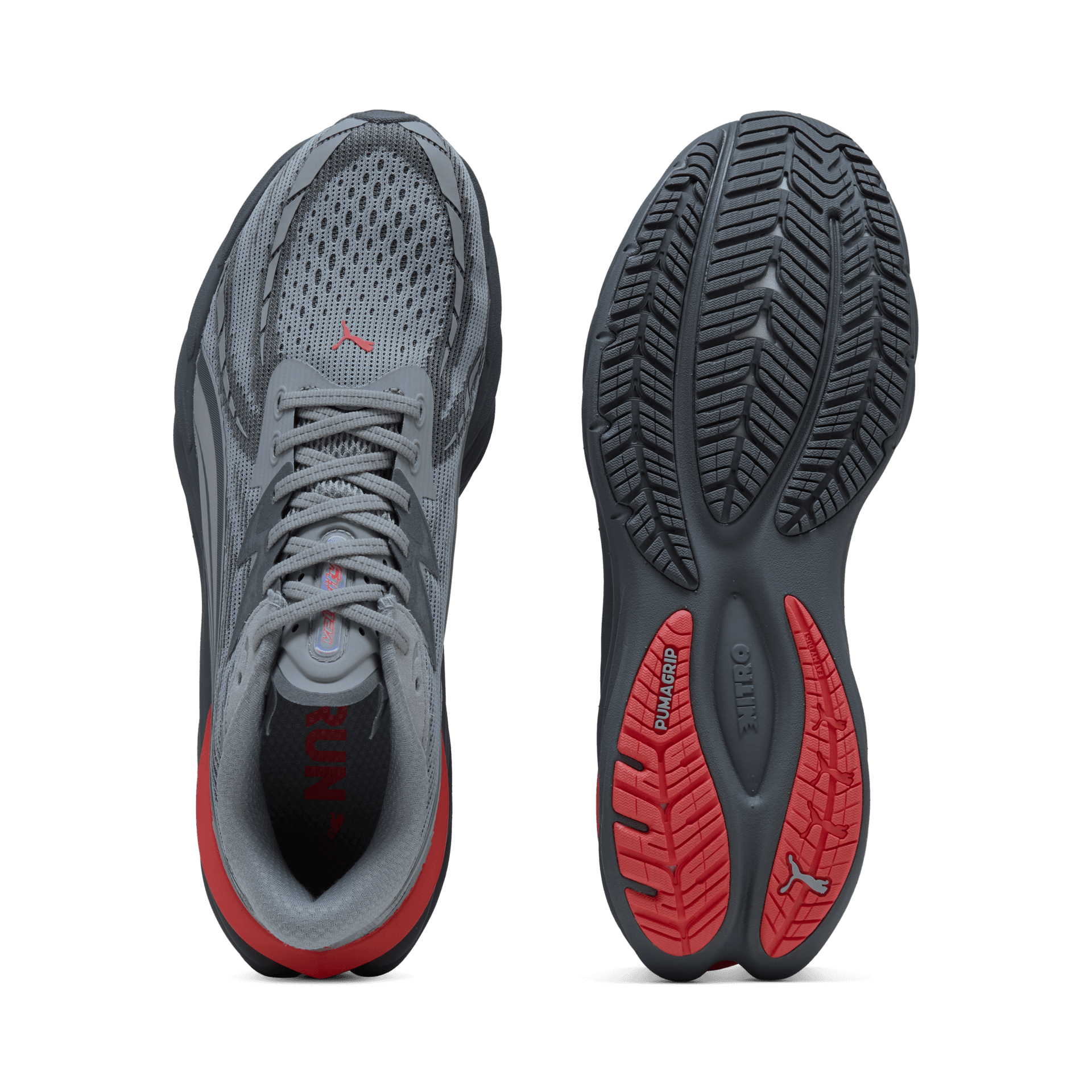 PUMA Velocity Nitro 4 – Gray Echo Red Glamour — 6
