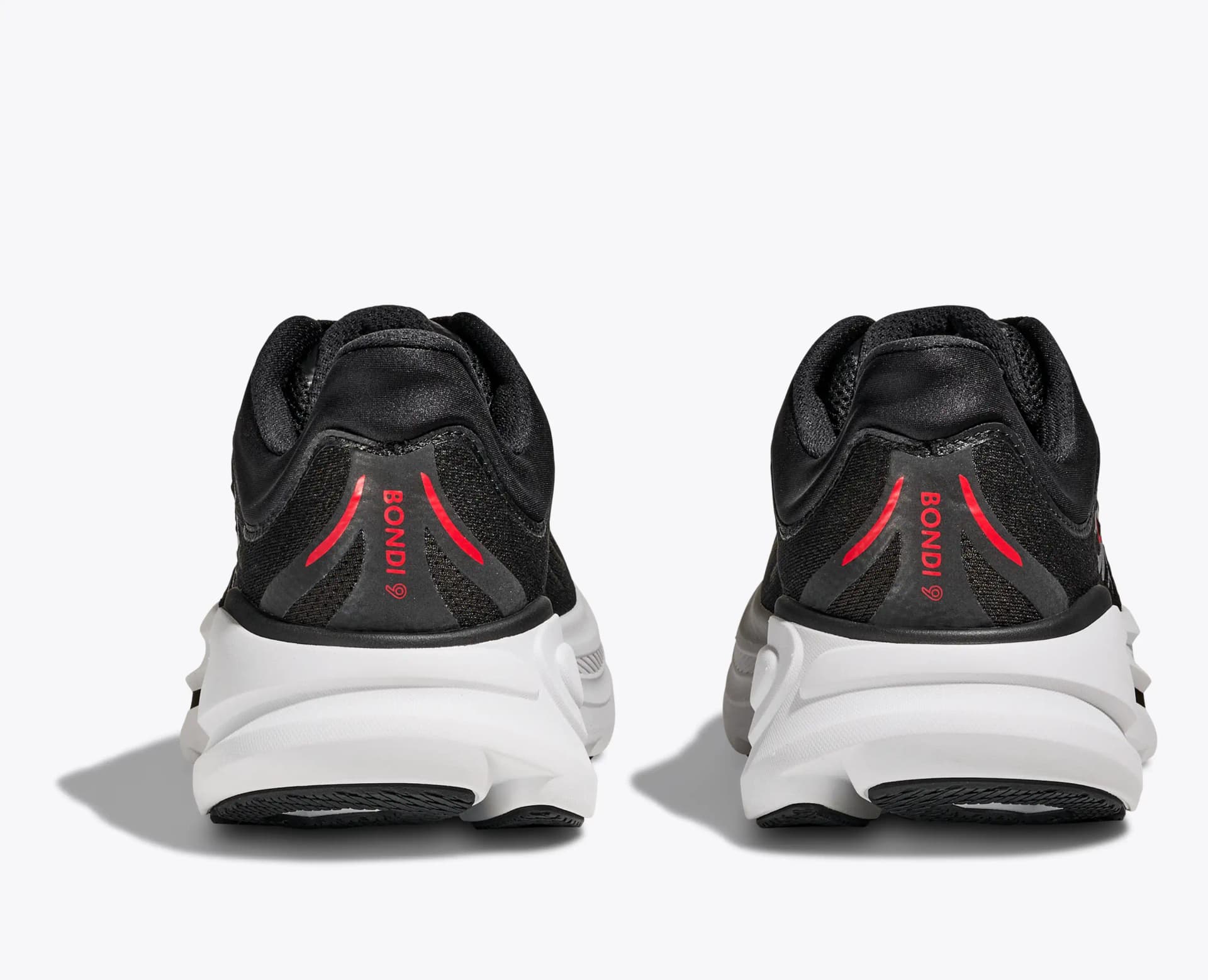 HOKA Bondi 9 – Black / Vermillion — 5