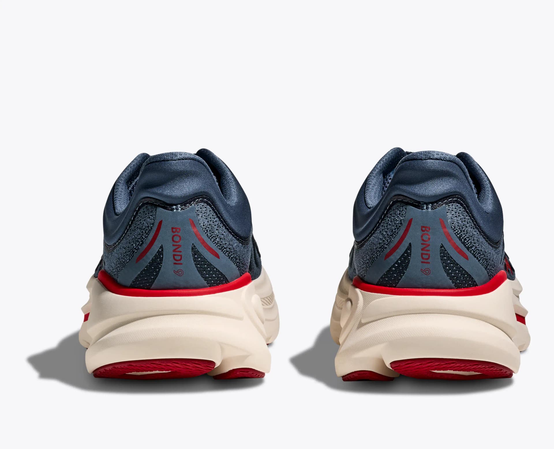 HOKA Bondi 9 – Thunder Cloud / Vermillion — 5